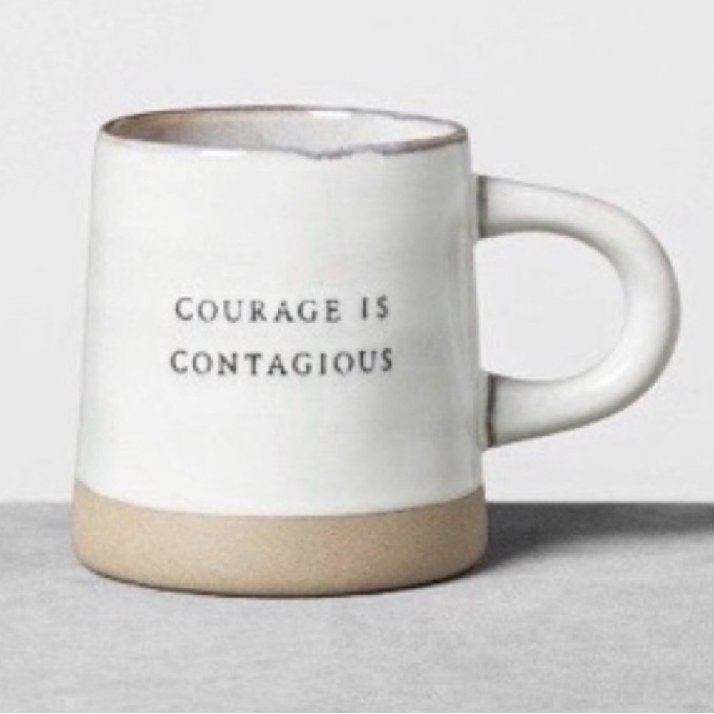 Hearth & Hand Magnolia Mug Courage is Contagious Stoneware Microwave Safe